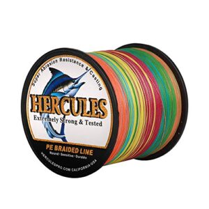 Hercules Super Cast 100m - 2000m Yards Geflochtener Fischdraht für Salzwasser und Süßwasser, PE Geflecht, 10lb bis 300lb Test