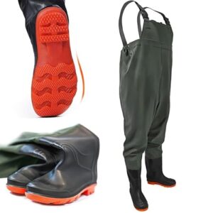 Wasserdichte Anglerhose mit rutschfester Sohle und verstellbaren Hosenträgern für Männer, ideal für Angeln und Arbeiten im Wasser