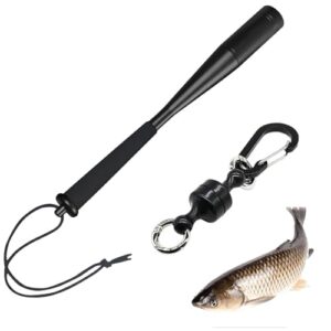 Hxjfnb Aluminium Fischtöter, Totschläger für Angeln mit rutschsicherem Griff und Magnetkarabiner, ideal für Anfänger und Fortgeschrittene bei der Fangen von Karpfen, Forellen und anderen Fischen