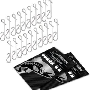 20x Knotenlose Verbindungen für Angelzubehör, Größe S bis XXL, No Knot Connector, Knotenloser Verbinder für Angeln Wirbel