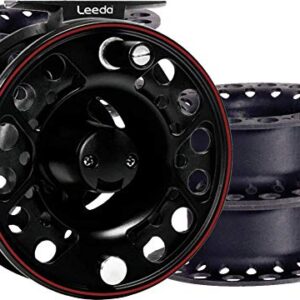 Angelsport-Ausrüstung, Leeda Profil Kassette 5/6 Spule & Spulen schwarz, Fliegenrolle mit modernem Design und hoher Verarbeitungsqualität