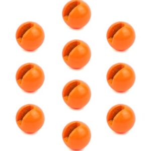 Tungsten Beads, Fluo Orange, 10 Stück, 4,6 mm Durchmesser, 0,8 Gramm Gewicht, für Forellen-Angeln-Kit