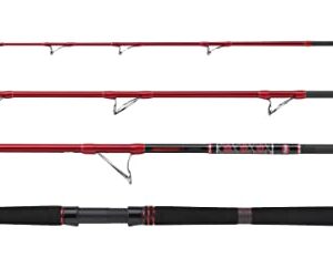 Penn Squadron III Reiseboot Spinnrute, Angelrute für Salzwasserangeln, Unisex, Rot, 2,10 m | 100–250 g