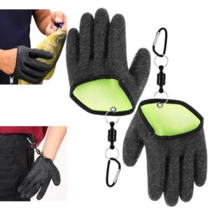 Wasserdichte Angelhandschuhe mit rutschfesten Handschuh, ideal für den sicheren Umgang mit Fischen wie Hecht, Zander und Wels. Hochwertige Polyestermaterialien, Anti-Rutsch-Beschichtung und bequemer Halt.