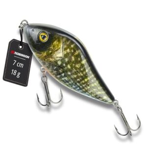 Angelkorder für Raubfische, Jerkbait Wobbler Spinning Trolling geeignet, drei Tiefenvarianten - Robinson Angelköder für große Raubfische