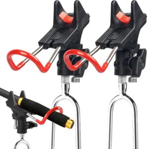 Rutenhalter mit 360° Verstellbarkeit, ideal fürs Angeln, Rutenhalter aus Edelstahl und Nylon, stabil und leicht zu tragen