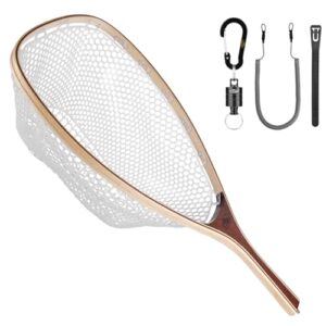 Weichertes gummiertes Netzmaterial, ideal für Flüsse, Seen und Bäche, Forellenfische fangen und freigeben mit magnetischem Auslöser