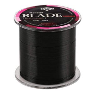 Seaknight Blade Nylon Angelschnur Monofil Karpfen, hochwertige Nylon-Schnur für den Karpfenfischerei in Salzwasser, 500M/1000M Länge, 2-35LB Stärke, farblich variabel: Schwarz, Weiß, Blau, Grün, Gelb