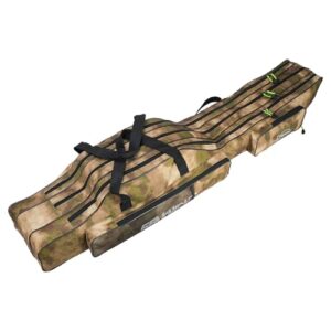 Tragbare Angelrutentasche, zusammenklappbar, für den Außenbereich, 135 cm/150 cm (Camou)