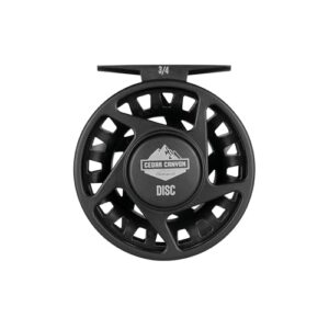 Leichte Graphitkonstruktion, einstellbares Scheibenbremssystem und umschaltbar für Links-/Rechtshänder - Fliegenfischerrolle 5/6"