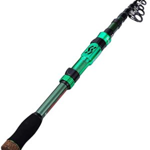 Teleskop-Angelrute mit 24 Tonnen Kohlefaser, CNC-gefräster Rollensitz und bequemer EVA-Griff für Barsch- und Forellenangeln, verschiedene Längen verfügbar