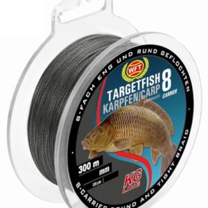 Hochwertige Angelschnur für Karpfenangeln, geflochtene Schnur mit 0,22mm Durchmesser und 20kg Tragkraft, ideal für Karpfenschnurren