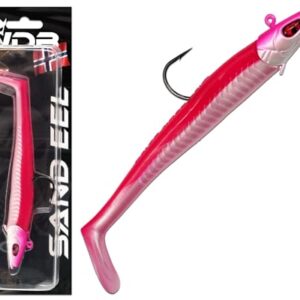 Sand EEL Gummiköder für das Spinnfischen, Schleppen oder Vertikalangeln in Hot Pink Farbe, 90g schwer