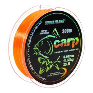 Fluoreszierende Karpfenschnur von Yun Nong, schnell sinkendes Monofilament für Angeln bei schwachem Licht im Süßwasser