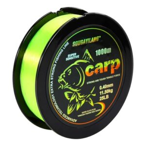 Einfache und effektive Karpfenschnur für das Angeln bei schwachem Licht, fluoreszierendes Monofilament für Süßwasser, schnelle Absinkzeit und hohe Langlebigkeit