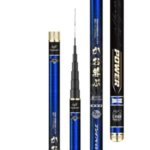 ZFF Carbon-Angelruten-Set für das Angeln von großen Fischen, mit mehreren Größenoptionen und einer drehbaren Stangenspitze von 360°.