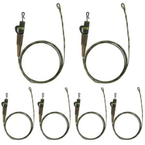 Bohrma 6PCS Angelzubehör - Karpfen Zubehör für den perfekten Fischfang! Inklusive 6 pre-rigged Karpfenfishing Rig Sets mit handgeflochtenem Seil und Anti-Tangle-Hülsen.