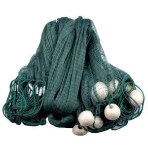 Fischernetz 2 x 5 m, Angelnetz mit Sinker und Schwimmer, Zugnetz für Flüsse, Seen und flache Meere
