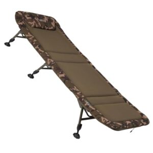 Fox Duralite Bed, Karpfenliege, Feldbett und Angelliege - hochwertige Liege für den Angler mit flachem 6-Bein-Rahmen-Design und doppellagiger Matratze
