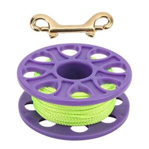 Tauchboje mit Spule und Kupferhaken - Korrosionsbeständig, fluoreszierend grün, 30 Meter Kabel