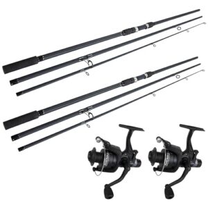 Karpfenangeln Einsteiger Set: Helius Runner III + Karpfenrute Black Phantom II - Karpfenset (2 Combos) - Angellehrset für Anfänger mit hochwertigen Materialien und vielseitiger Anwendung