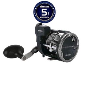 Okuma Classic Linecounter XPD- 30DA Rechtshand Multirolle, Schnurfassung 420m 0,40mm, Meeresrolle für professionelles Angeln in Norwegen und Island