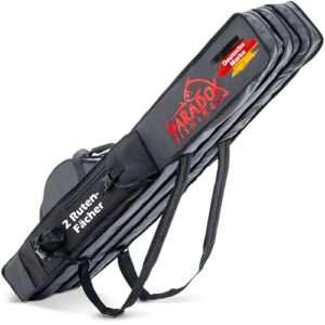 Paradox Fishing Rutentasche 190 cm 2 Fächer, Angeltasche, Rutentasche Rutenfutteral Angel Tasche - Angelrutentasche Futteral fürs Angeln, wasserabweisend und robust