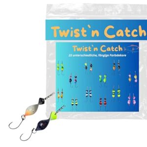 Pro-bite Twist'n Catch Forellenblinker mit Twister-Spoon-Technologie und UV-Aktivierung für starke Druckwellen und unwiderstehliche Rotation