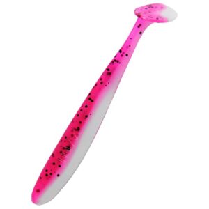 Relax Bass 3, 9,5 cm Gummifisch Action Shad L519 Pink Weiss für Spinnfischen auf Zander, Hecht und Barsch