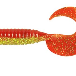 Relax Twister Gummiköder 12,5 cm 5 Stück L-207 Rot Gelb - weiche Gummimischung für Hechtangeln und Zanderangeln