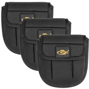 SF Schutzhülle für Spinnrollen, passend für Spinnrollen der Serie 200 bis 1000, XS, 3 Stück - Komfortable und sichere Verpackung für Spinnrollen mit Neoprenmaterial