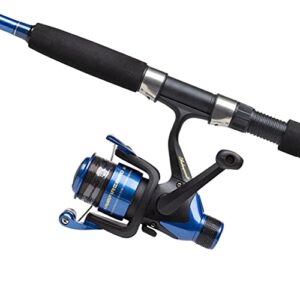 Shakespeare Firebird Spinnfishing Combo, blauer Reel und schwarzer Stangengriff