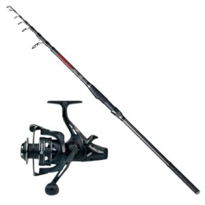 Fischerei-Geräte: Tele Monster Angelset mit Teleskop-Rute und Freilauf-Rolle für den großen Fisch