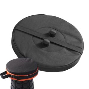 Tragbares Teleskohocker Kissen für Camping, Garten, Angeln, Wandern, Reisen, Grillen - verstellbarer Klapphocker mit max. 180kg Traglast