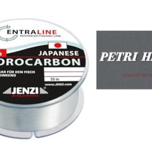 Set: 30-50 Meter, 100% Fluorocarbon Vorfachschnur von Jenzi Ø 0,16-0,39 mm Angelschnur Perfekt als Vorfach für Barsch, Zander oder Forelle + gratis Petri Heil! Aufkleber