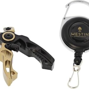 Westin Micro Line Cutter + Pin On Reel S, Schnurschere mit scharfen Klingen und federmechanischem Betätigungssystem