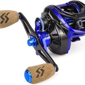 Yun Nong Baitcast-Angelrolle mit Magnetbremse und Hochgeschwindigkeitsübersetzung, perfekt für Karpfen- und Großangeln, ergonomischer Griff-Design