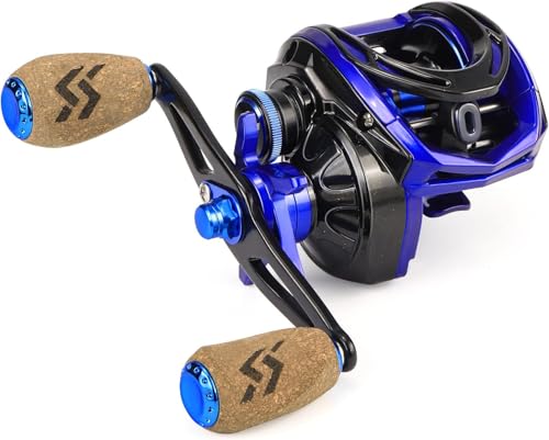 Yun Nong Baitcast-Angelrolle mit Magnetbremse und Hochgeschwindigkeitsübersetzung, perfekt für Karpfen- und Großangeln, ergonomischer Griff-Design