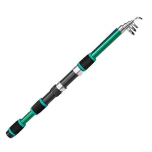 ZWEquipint Teleskop-Angelrute aus Kohlefaser, Kombi-Set, mit Spinnrolle und Angeltasche, 1,8 m einziehbar, ultraleicht für das Karpfenangeln