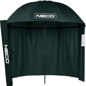 Wasserdichter Anglerschirm mit 1/2-Seitenwand und klappbarem Mechanismus für zwei Personen, inklusive Heringe und Transporttasche