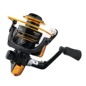 Fischereiangelrolle mit glattem Zugsystem und stabilen Metallspule, geeignet für verschiedene Fischaufenthalte