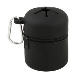 Elegante Zylinder-Aufbewahrungsbox für Fliegenfischer mit Karabiner, Mini-Mülleimer und wasserabweisendem Design, ideal für verschiedene Angelsituationen