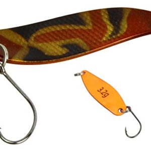Spinnhaken für Forellen, Camouflage/UV Orange, hochwertig und robust
