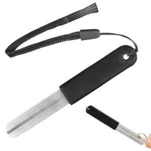 Fischhakenschärfer, Dart Schleifstein für Fischerei, Angelhaken Schärfer mit Griff und Hängender zum Säubern und Schärfen von Fischhaken