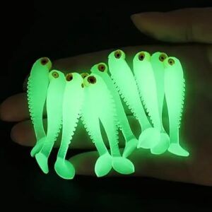 Glow-in-the-dark Angelkorder für Nachtangeln, 10 Stück Silikon Angelkörper für einen erfolgreichen Fang in schlechten Lichtverhältnissen