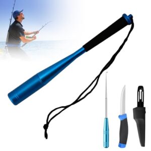 Fischtöter aus Aluminium, Edelstahl-Hakenlöser und Angelmesser mit Scheide für Outdoor-Angeln zum Fischen von Karpfen und Forellen