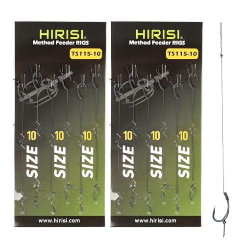 12 Stück Karpfenangeln Haar Rigs Gebogene Karpfen Rigs Haken Anti-Tangle Swivel Geflochtene Schnur Feeder Angelgerät