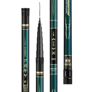 Hochwertige Kohlenstoff Angelrute mit teleskopischem Design, geeignet für Flüsse, Seen und Ozeane, Länge 16m