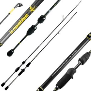 La Moustique, eine leichte und zuverlässige Angelrute für Forelle und Barsch, Spinnrute und Casting Rute, Ultra Light UL, Baitcaster Rute 230 cm, Wurfgewicht 30-100 g