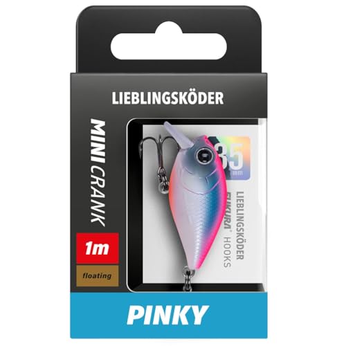 Lieblingsköder Mini Crank 35mm 3,6g Wobbler in Pinky Farbe, ideal für Anfänger zum Angeln